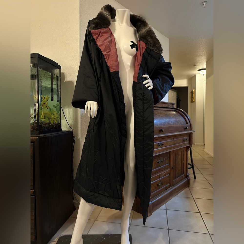 Vintage IN LOVE BY Carling Coat(made in France) faux fur collar puffer coat